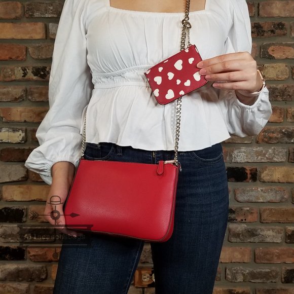 KATE SPADE STACI HEART POP PRINTED TRIPLE CROSSBODY 3 PIECE SET K6066 NWT $259 - Picture 6 of 6